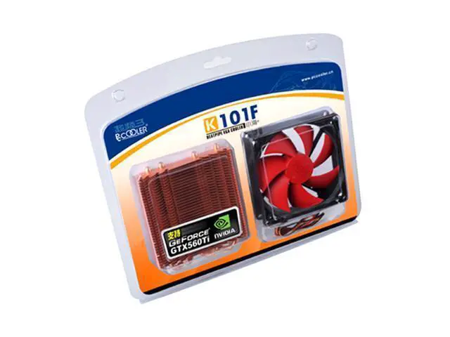 Alt view image 5 of 5 - K101F 4*6mm heatpipe copper plating heatsink Graphics card cooler 100mm quiet fan VGA cooling GPU radiator 3pin & Molex
