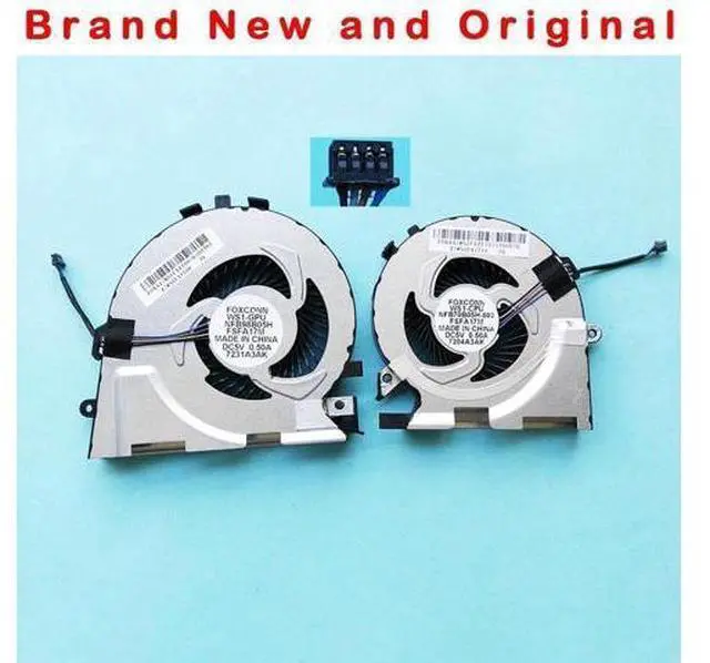Main image of NEW ORIGINAL CPU GPU COOLING FAN FOR FOXCONN WS1-GPU NFB98B05H FSFA17N WS1-CPU NFB70B050H-002 FSFA17M DC5V 0.5A FAN COOLER