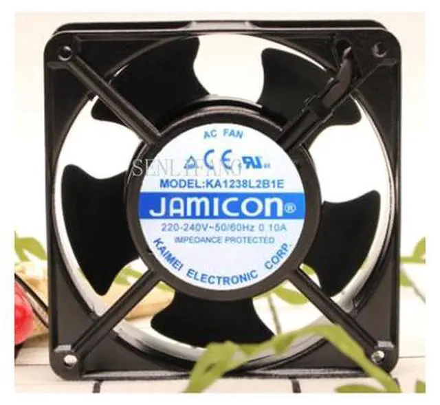 Main image of KA1238L2B1E AC 220V-240V 0.1A 50\/60HZ 12038 12CM 120*120*38mm 2 Wires Cabinet Cooling Fan