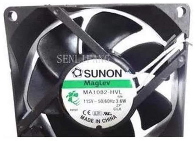 Main image of 80*80*25mm 8cm AC115V MA1082-HVL 3.6W GN 2-wire maglev cooling fan