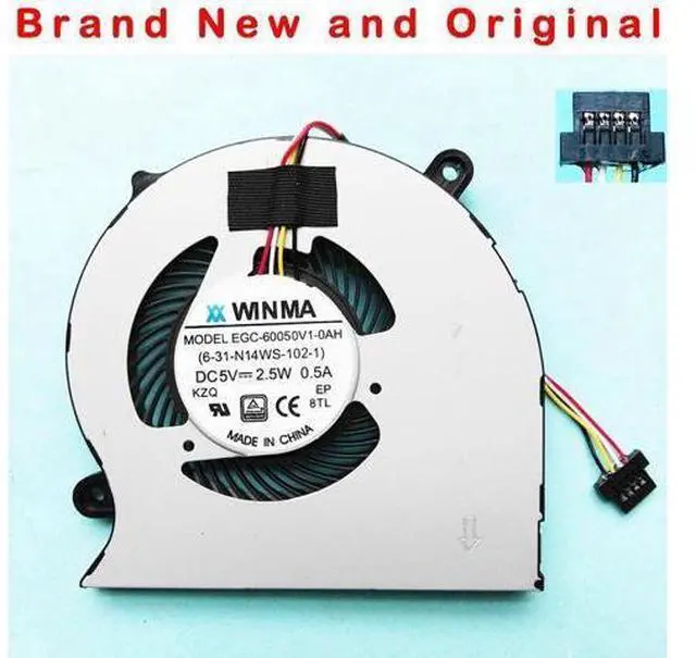 Main image of New original cpu cooling fan cooler for WINMA EGC-60050V1-102-1 6-31-N14WS-102-1 DC 5V 0.5A 4PIN