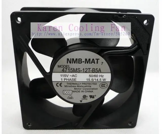 Main image of nmb 12038 AC 115V 50/60Hz 15.5W/14.5W 4715MS-12T-B5A Cooling Fan