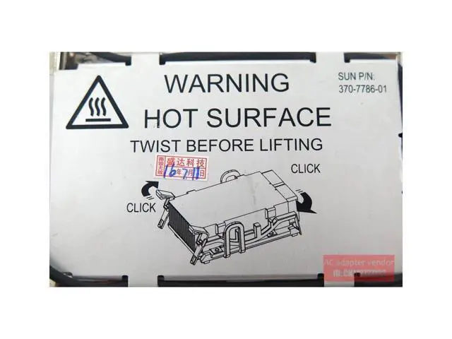 Alt view image 6 of 6 - FOR Sun V210, V240 V125 Server CPU heatsink cooling fan 370-7786-01