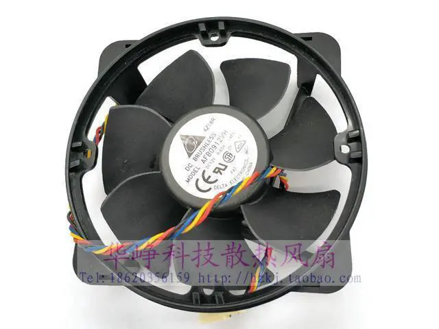 Alt view image 3 of 3 - Delta Electronics AFB0912VH -4E91 DC 12V 0.60A 95X95X25mm 4-wire Server Cooling Fan