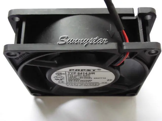 Alt view image 3 of 3 - PAPST 8025 TYP 8414 HR square Cooling fan with 24V 5.8W 2-wires
