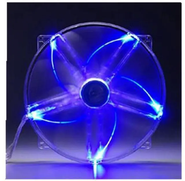 Main image of 220mm case fan 22030 size 22cm large air volume mute blue light case fan 12V 0.3A system cooling exhaust 22cm*30cm