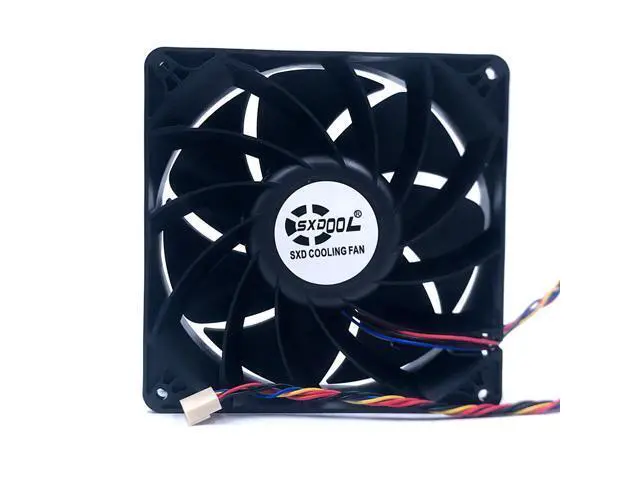 Alt view image 3 of 5 - Powerful 6Pin fan 140mm 14038 DC 12V 4A 5600RPM 280CFM E9+ E10 bitcoin miner cooling fan replace PFM1412DE