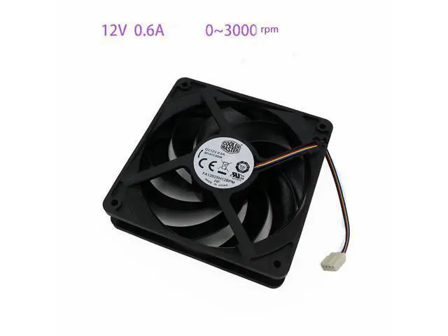 Alt view image 2 of 4 - High Speed 120mm 12cm 12025 Cooling Fan,FA12025H12BPM FA12025E12BPM 120X120X25mm 0.6A 1.5A Pwm 3000RPM 5000RPM Water Cooling