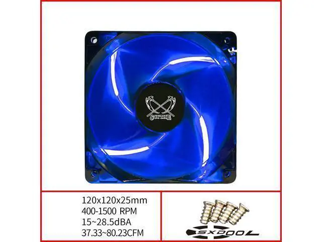Alt view image 3 of 4 - SC1225LED12M Scythe STB120 Blue led CPU fan 120mm PWM chassis fan