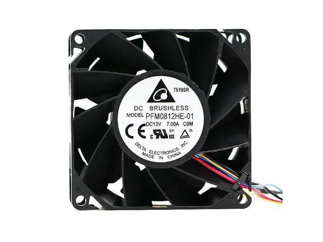 Alt view image 3 of 6 - New Delta PFM0812HE-01 A01 DC 12V 7.00A 80x80x38mm Server powerful axial cooling Fan