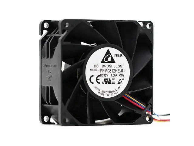 Alt view image 2 of 6 - New Delta PFM0812HE-01 A01 DC 12V 7.00A 80x80x38mm Server powerful axial cooling Fan