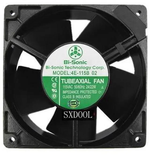 Main image of New Bi-Sonic 4E-115B 12cm 12038 120*120*38mm AC115V 24/22W 2650/3000RPM all metal cooling fan