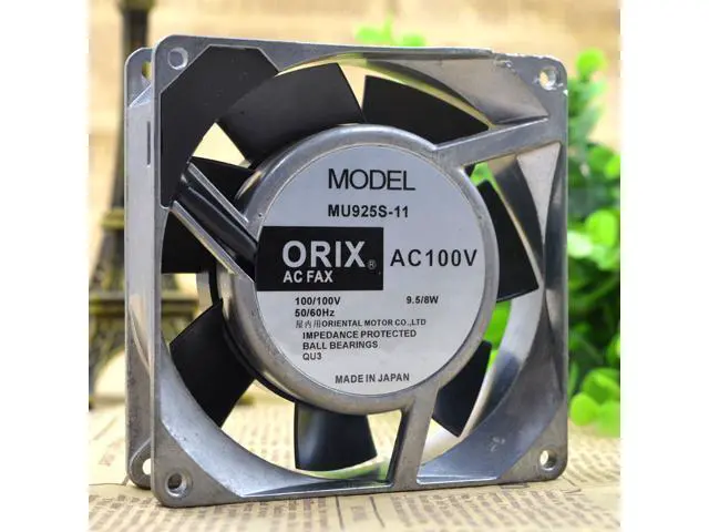 Alt view image 2 of 3 - New Japan ORIX MU925S-11 100V 9.5W cooling fan