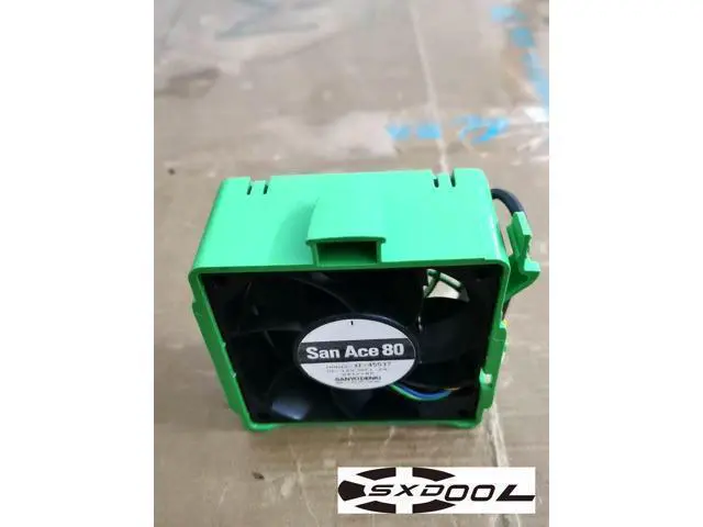 Alt view image 4 of 4 - SAN ACE 80 XF-45537 DC 12V 1.2A 041218P For SANYO DENKI Server cooling fan w/Green Basket