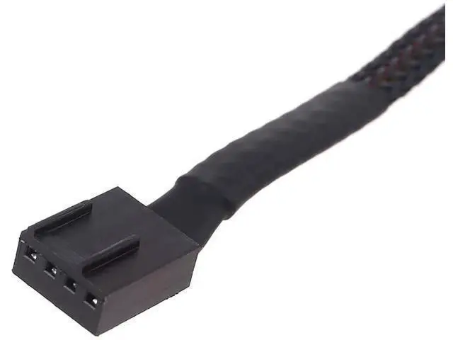 Alt view image 5 of 6 - Milue PWM Fan Hub PC Fan Splitter 6 Way Sleeved Power Supply Cable Adapter Internal Motherboard Fan Power Extension Cable Cord Pwm Fan Hub Splitter