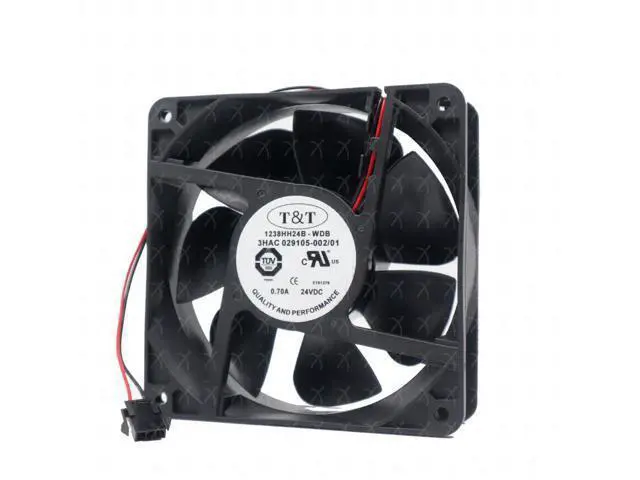 Alt view image 2 of 3 - T&T 1238HH24B-WDB 3HAC15374-1 3HAC029105-002 ABB robot controller fan with original plug 24V 0.7A 12cm 12038