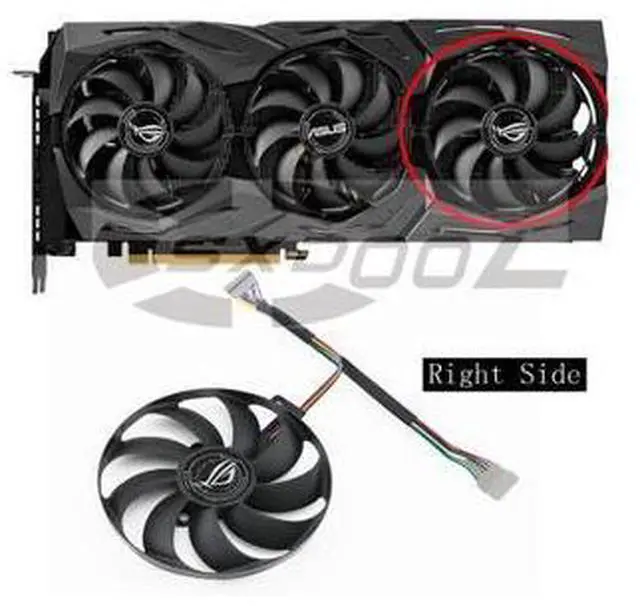 Main image of T129215BU 7Pin GPU Cooler Graphics Card Fans For ASUS ROG STRIX RTX 2080 Ti GAMING RTX2080 RTX2080Ti Replacement(85mm)