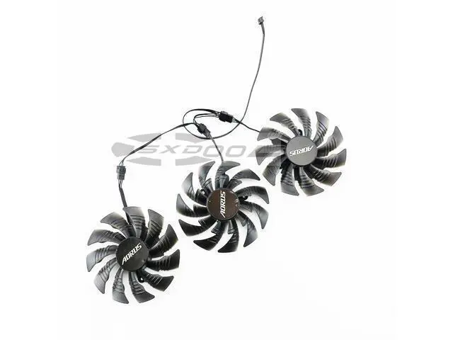 Alt view image 5 of 5 - 95mm For Gigabyte AORUS GTX 1070/1080/1080Ti original graphics fan T129215BU (3 piece per set)