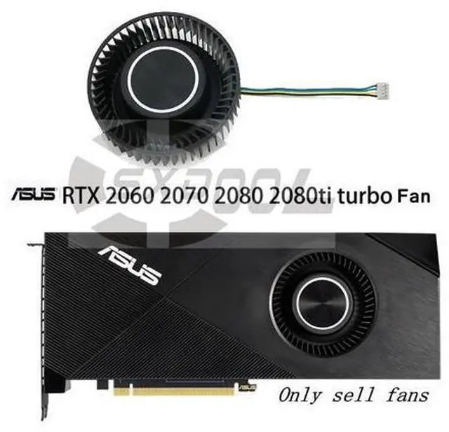 Main image of For ASUS RTX 2060 2070 2080ti Turbo public graphics card turbo fan CF7525U12D 12V 2.2A ,Diameter: 78mm,Hole distance: 37mm