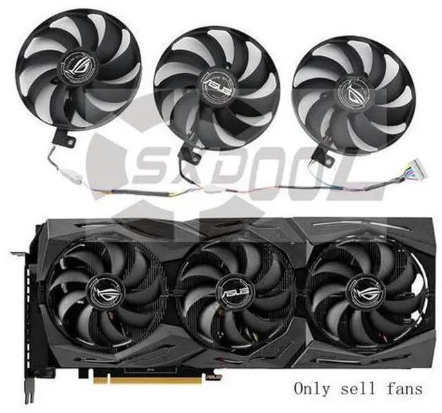 Main image of New For ASUS ROG STRIX RTX2060 2070S/2080Ti RX5700XT graphics fan 85mm T129215SU 12V