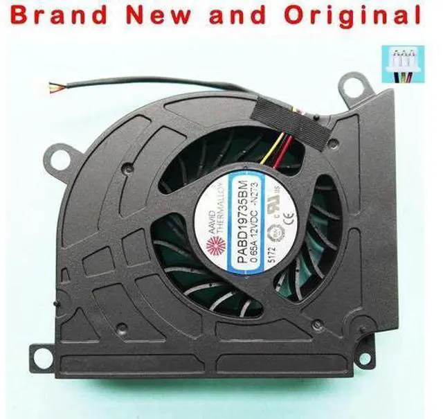 Main image of New original cpu cooling fan coole for MSI MS 16F1 16F2 16F3 1761 1762 GX660 GT680 GT683 GT60 GT70 PABD19735BM N273 0.65A