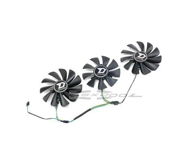 Alt view image 2 of 6 - For DATALAND RX 5600XT 5700XT 5700 X Ares X War Demon Mute graphics card fan A set of three