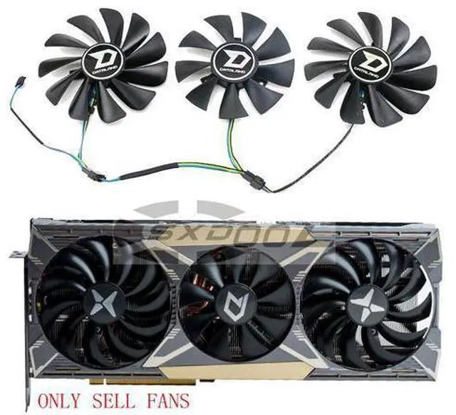 Main image of For DATALAND RX 5600XT 5700XT 5700 X Ares X War Demon Mute graphics card fan A set of three