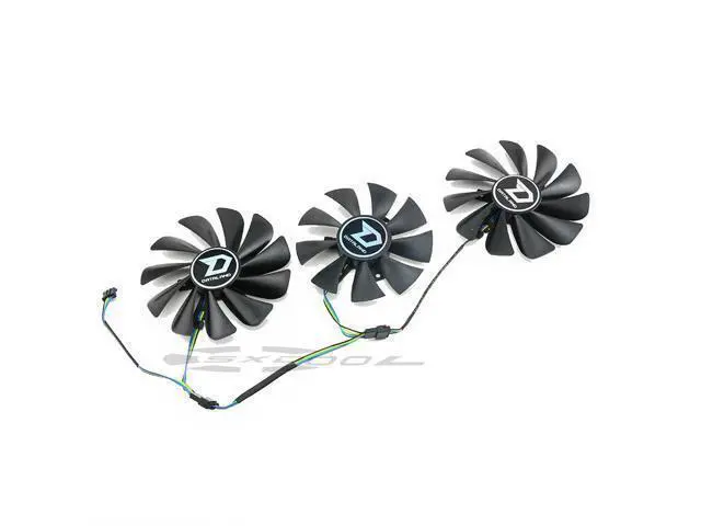 Alt view image 4 of 6 - For DATALAND RX 5600XT 5700XT 5700 X Ares X War Demon Mute graphics card fan A set of three