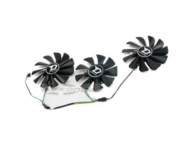 Alt view image 6 of 6 - For DATALAND RX 5600XT 5700XT 5700 X Ares X War Demon Mute graphics card fan A set of three