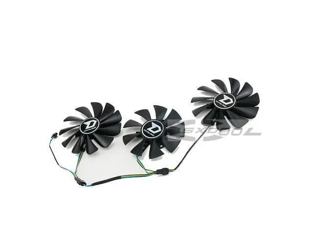 Alt view image 5 of 6 - For DATALAND RX 5600XT 5700XT 5700 X Ares X War Demon Mute graphics card fan A set of three