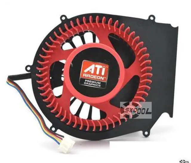 Main image of FirstD FD9238M12D 12V 0.7A VGA fan with black bracket 5 mounting-holes, New ATI turbo graphics card fan PWM ball bearing cooler