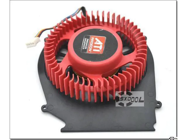Alt view image 2 of 6 - FirstD FD9238M12D 12V 0.7A VGA fan with black bracket 5 mounting-holes, New ATI turbo graphics card fan PWM ball bearing cooler