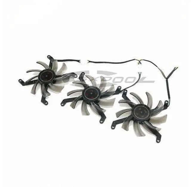 Alt view image 3 of 6 - For Leadtek / Renaissance PNY LEADTEK ManLI GTX 1080ti graphics card cooling fan T129215SU 3pcs a lot