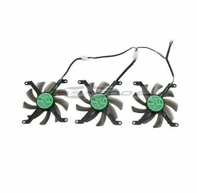 Alt view image 2 of 6 - For Leadtek / Renaissance PNY LEADTEK ManLI GTX 1080ti graphics card cooling fan T129215SU 3pcs a lot