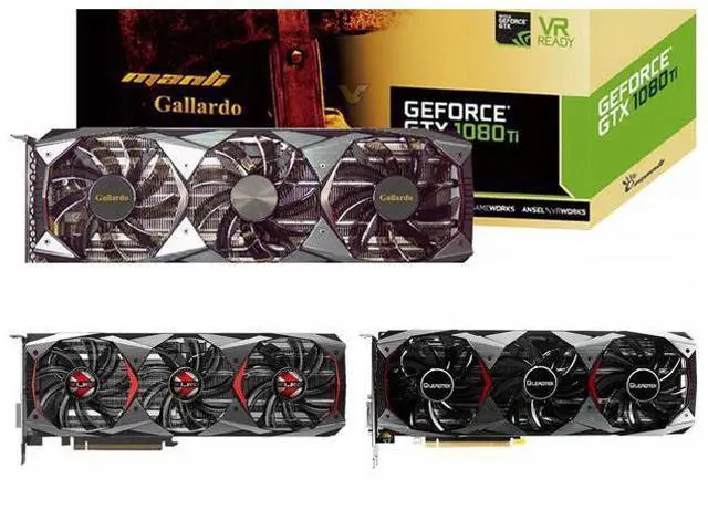 Alt view image 6 of 6 - For Leadtek / Renaissance PNY LEADTEK ManLI GTX 1080ti graphics card cooling fan T129215SU 3pcs a lot