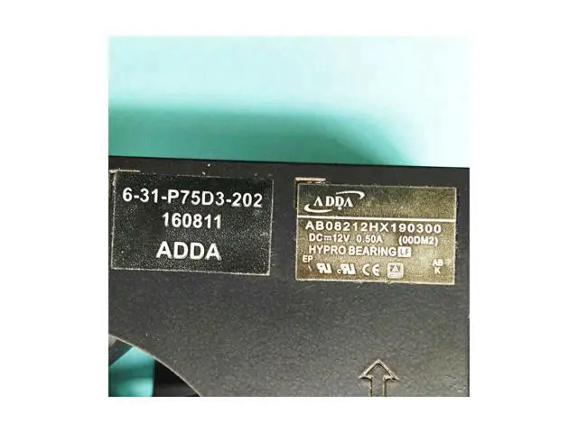 Alt view image 2 of 3 - New Original cpu fan for HASEE GX10-SP7S1 zx7-sp5d1\/CP75S02\/CP5S1 6-31-P75D3-202 P75D3 cooling fan cooler AB08212HX190300 00DM2