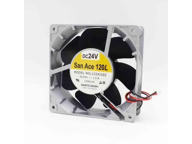 Alt view image 4 of 6 - 1pcs 12038 1.0A 24V 12CM aluminum frame large air volume inverter fan 9GL1224J102 cooling fan