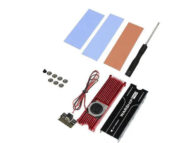 Alt view image 6 of 6 - JEYI Cooling Warship Fan for NVME for NGFF M.2 Heatsink 2280 ssd Metal Sheet Thermal Conductivity Silicon Wafer Fan Heatsink