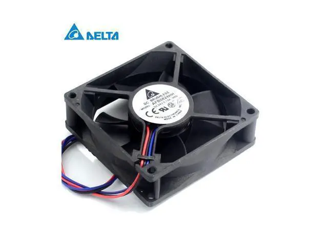 Alt view image 4 of 5 - Delta 5pcs 80X80X25mm 24 v 0.15 A 8025 8 cm AFB0824HH inverter industrial PC power supply fan for