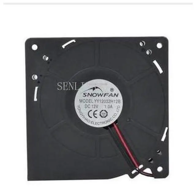 Main image of YY12032H12B 12CM 12V 12032 1.0A 120*120*32MM 2 wire turbo fan large wind dual ball blower