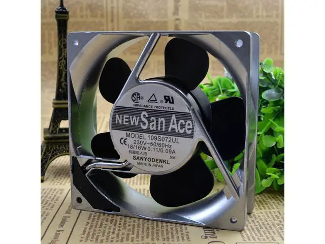 Alt view image 4 of 4 - 109S072UL original Japan 12CM 220V 18 / 16W 120 * 38MM aluminum frame AC fan