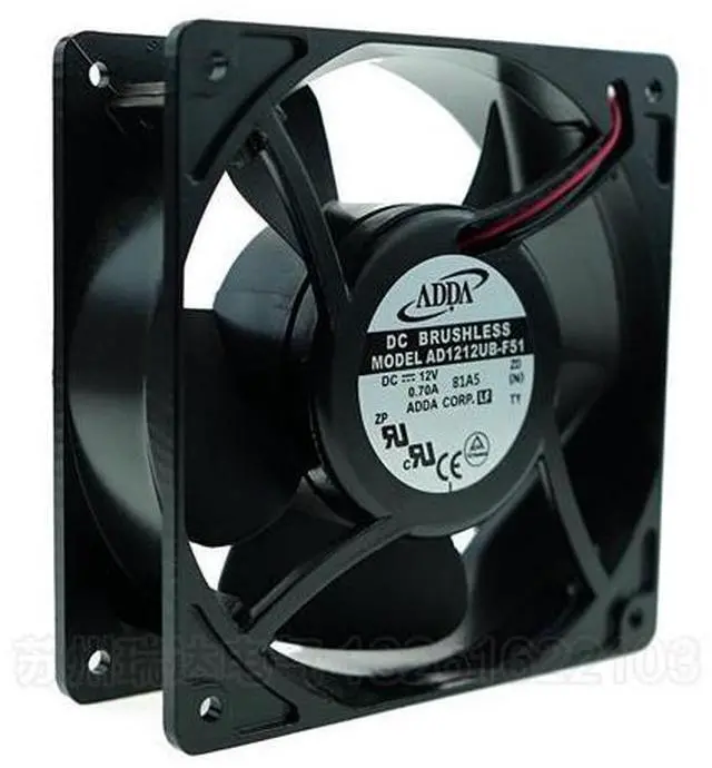 Main image of Taiwan ADDA AD1212UB-F51 12038 12V 0.70A metal frame cabinet cooling fan