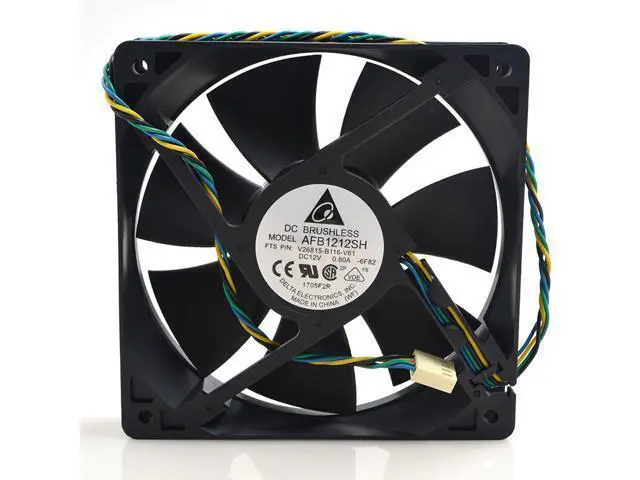Alt view image 3 of 3 - Original Delta AFB1212SH 12V 0.8A 12025 12 cm pwm speed regulating double ball fan