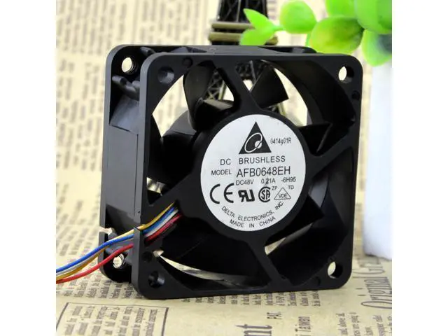 Alt view image 3 of 4 - Original authentic AFB0648EH Delta 6025 6cm 48V 0.15A 3-wire with R00 signal fan