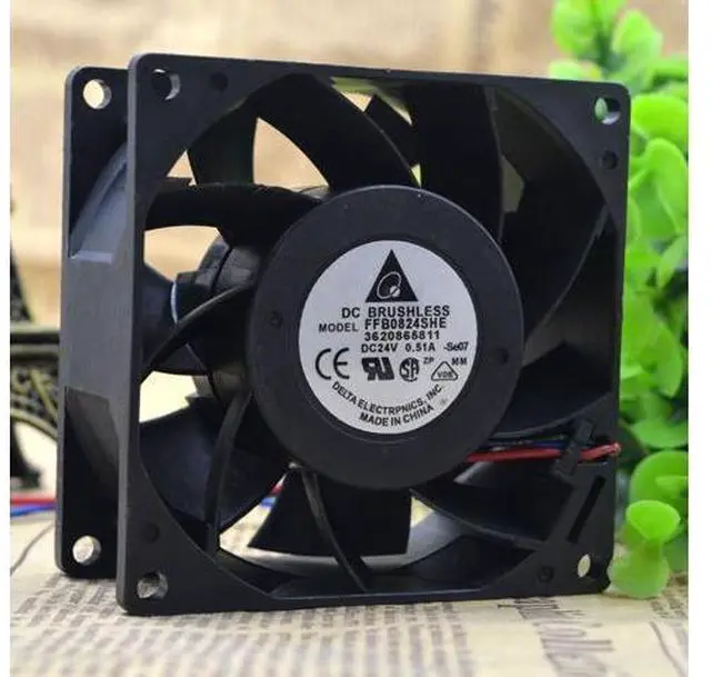Main image of Delta FFB0824EHE-F00 supports speed measurement 8CM 8038 24V 0.75A super large air volume fan 3-wire