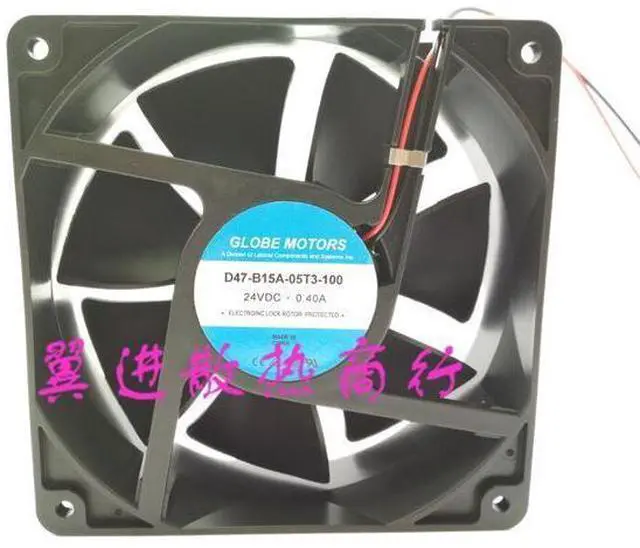 Main image of Globe Motors D47-B15A-05T3-100 Server Cooling Fan DC 24V 0.4A 120x120x38mm 2-wire