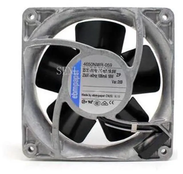 Main image of 4650NWR-059 AC 230V 0.117A 0.106A 19.5W 18W 120x120x38mm Server Square Fan