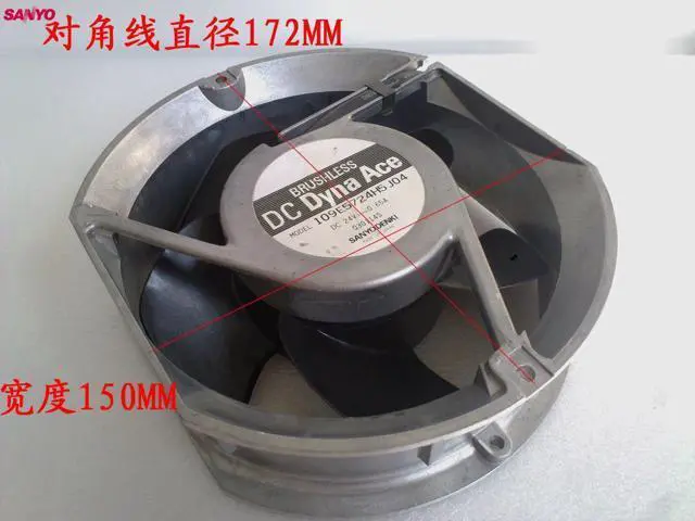 Alt view image 2 of 4 - New 17050 24V 0.65A 17cm fan drive 109E5724H5J04 170*170*50mm