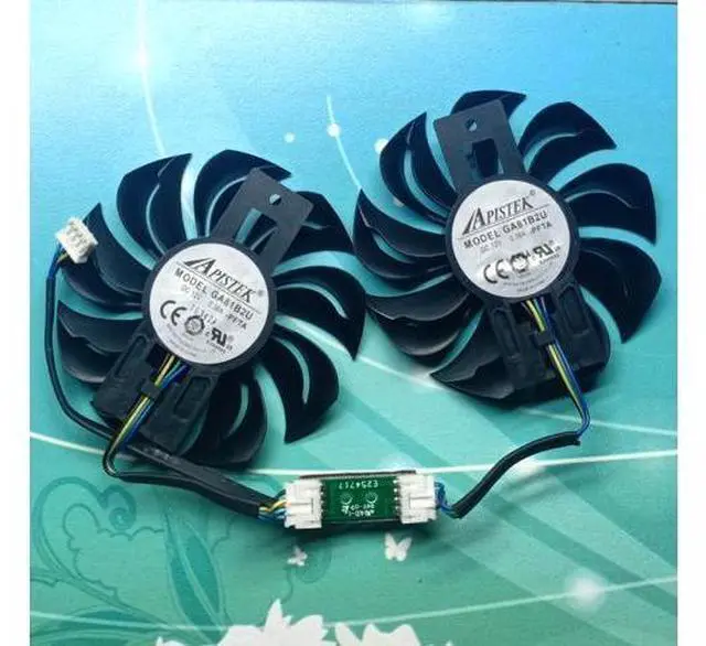 Main image of A pair include electronic board For DATALAND RX460 2G 4G RX550 RX560 graphics card fan original APISTEK GA81B2U 12V 0.38A