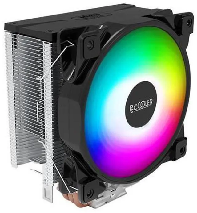 Alt view image 2 of 4 - X4 colorful 4 Heatpipe CPU cooler with 120mm PWM quiet fan PC computer CPU cooling For intel LGA775 1155 1156 AM4 AM3